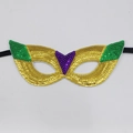 Carnaval masker met pailletten goud groen paars feestkostuum oogmasker voor volwassenen - Stijl A Gouden Pailletten