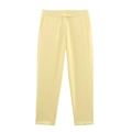 Women's light yellow formal suit pants with a straight-cut silhouette and smooth fabric finish - Yellow Pants
