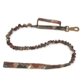 Tactical bungee dog leash in jungle camouflage with double handles and heavy duty metal clip - Camouflage Leash