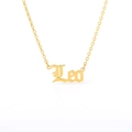 Detailansicht der Leo Sternzeichen-Halskette mit goldenem Anhänger im Gothic-Stil - Löwe (Gold)