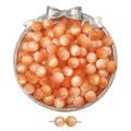 Vibrant orange cat-eye resin beads in round shape for DIY jewelry making and bracelets - Orange