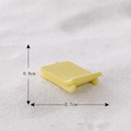 Miniature yellow resin sleigh base 2.7cm long for Christmas landscape decoration - No. 9 Christmas Sleigh
