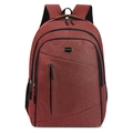 Red Oxford multi-compartment business laptop backpack with Sport metal plaque - Red