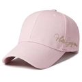 Rosafarbene Baseballkappe mit Waffelstruktur und goldener Hello Gorgeous Stickerei - Rosa