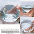 Diamante in vetro cristallo da 100mm con sfaccettature per oggetti di scena per nail art - Trasparente 100MM / Bianco Trasparente