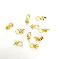 Ganci per ciondoli in oro 14k con perni a vite per perle forate e gioielli fai da te - Oro 18K