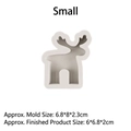Little elk reindeer silicone mold for DIY candles and soaps with size specifications - Small / Gray