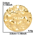 Detail of 3.0cm hammered gold circle pendant with 18k plating and size weight labels - Pendant / Gold