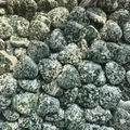 Polished heart-shaped natural stones with green and white mottled texture for home decor - Green Spot Jade