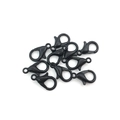 Bulk set of black alloy lobster claw clasps for DIY jewelry making and necklace crafts - Swim Black