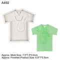 Green nurse shirt silicone mold with heart stethoscope for DIY resin keychain - 3# Large Nurse Scrub / Gray