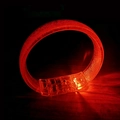 Red LED flashing bracelet with translucent finish for concert and event glowing props - Red