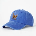 Gorra de béisbol azul claro lavada vintage con bordado 3D y logotipo IW NEWDESIGN - Talla única / Azul Real