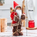 Poupée Père Noël classique de 30cm avec bonnet rouge et sac cadeau de Noël - Style C Père Noël / Petit (30cm)