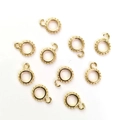 14k Gold gefüllte Universal-Anhängerverschlüsse mit strukturierter Oberfläche für Schmuck - 7mm Universalbügel / 14K Gold