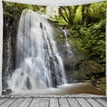 Arazzo da parete con paesaggio boschivo e cascata per decorare camera e soggiorno - 150x130cm / Stile 4