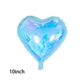 10 Inch Iridescent Blue Heart Balloon