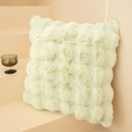 Detail of mint green faux fur blanket with textured plush surface on minimalist decor - Decorative Pillow Cover / Aqua Green / 50*50CM