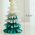 Christmas tree candle with white to green gradient finish and 9.4cm height - Style 2 Christmas Green - Northern Cedar