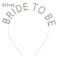 Diadema Bride To Be plateada con brillantes de imitación para fiestas de despedida de soltera - Plata-BRIDE TO BE