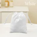 Soft white velvet drawstring pouch for luxury jewelry and small gift packaging - 7cm*9cm / White
