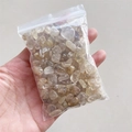 Natural gold rutilated quartz crystal chips in a clear resealable poly bag for healing - Rutilated Quartz Gold / 5-7mm 100g