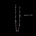Lengte 3,5m iriserende laser ster en maan slinger decoratie voor feestjes - Stijl 3-Maan & Cirkel