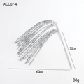 Detailed 60cm silver sequin Christmas branch decoration with size and weight dimensions - 60CM / Silver