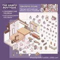 Hanfu shop themed 3D DIY scenery stickers set with PET material and purple background - Simno 3.0 Hanfu Shop