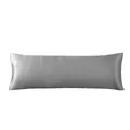 Long silver grey satin body pillowcase with a smooth silky finish for side sleepers - Light Gray