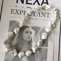 Baroque pearl necklace with irregular pearls, golden beads, and a stylish toggle clasp - White Irregular Pearl Style (#64)