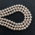 Pink round faux pearl loose beads strand for DIY necklace and jewelry making - Light Pink