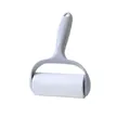 Handheld lint roller with light gray handle and one 40-sheet adhesive refill roll - Light Grey (1 Handle + 1 Roll - 40 Sheets)
