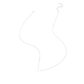 Minimalist silver chain necklace featuring a small horseshoe letter pendant for women - Letter U Style (XL2131【U】)