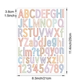 Colorful 1.5 inch waterproof alphabet and number stickers set in macaron rainbow colors - 3D Morandi Colors
