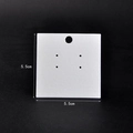 Square white jewelry display card 5.5x5.5cm with hanging hole for earrings - Blank Version / 4-Hole Stud Earring Card (5.5*5.5cm)