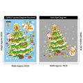 Christmas tree and Santa Claus static window sticker set for festive window decoration - CSD027 Christmas Tree Santa Snowman