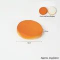 Realistic 8cm artificial golden burger bun cookie prop for DIY crafts and decor - 1 Bread Slice