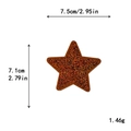 Orange sequin star patch for DIY clothing accessories with size dimensions measurement - Coffee Star*Small Size (Laser) #36