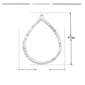 Silver Hammered Teardrop (VG165)