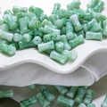 Green marble pattern cylinder bamboo shape glass beads for DIY jewelry making - Dark Cyan (Porcelain 6x12mm)