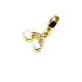 Golden rainbow and white cloud charm pendant with micro-pave zircons for bracelets - Rainbow Cloud Zirconia