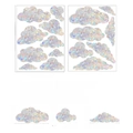 Cloud pattern suncatcher window clings set with 16 laser effect electrostatic PVC stickers - Cloud (Set of 2) / 30x22cm