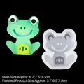 DIY cartoon frog silicone mold for candles and plaster crafts, 6.7x7.5x3.3cm size - Style 7-Clear Frog