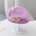 6-30 Months (45cm-50cm) / Flower Knit Beret / Purple