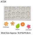 Silicone mold with 18 cavities for rose sunflower and leaf clay baking crafts - 1# Grey (A724)