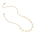 Collar minimalista de acero inoxidable dorado con delicados colgantes en forma de flor - Estilo de Flor (1#花朵)