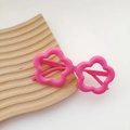 Kids star shaped sunglasses in rose pink flower design with glossy finish frame - Single Frame / Rose Red