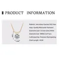 S925 sterling silver necklace featuring 0.5ct D-color moissanite stone in 18K gold finish - Classic 6-Prong Gold 0.5ct