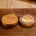 Sealed round acacia wood lid with airtight silicone ring for food storage jars - Lid Style 3 / Lid Only